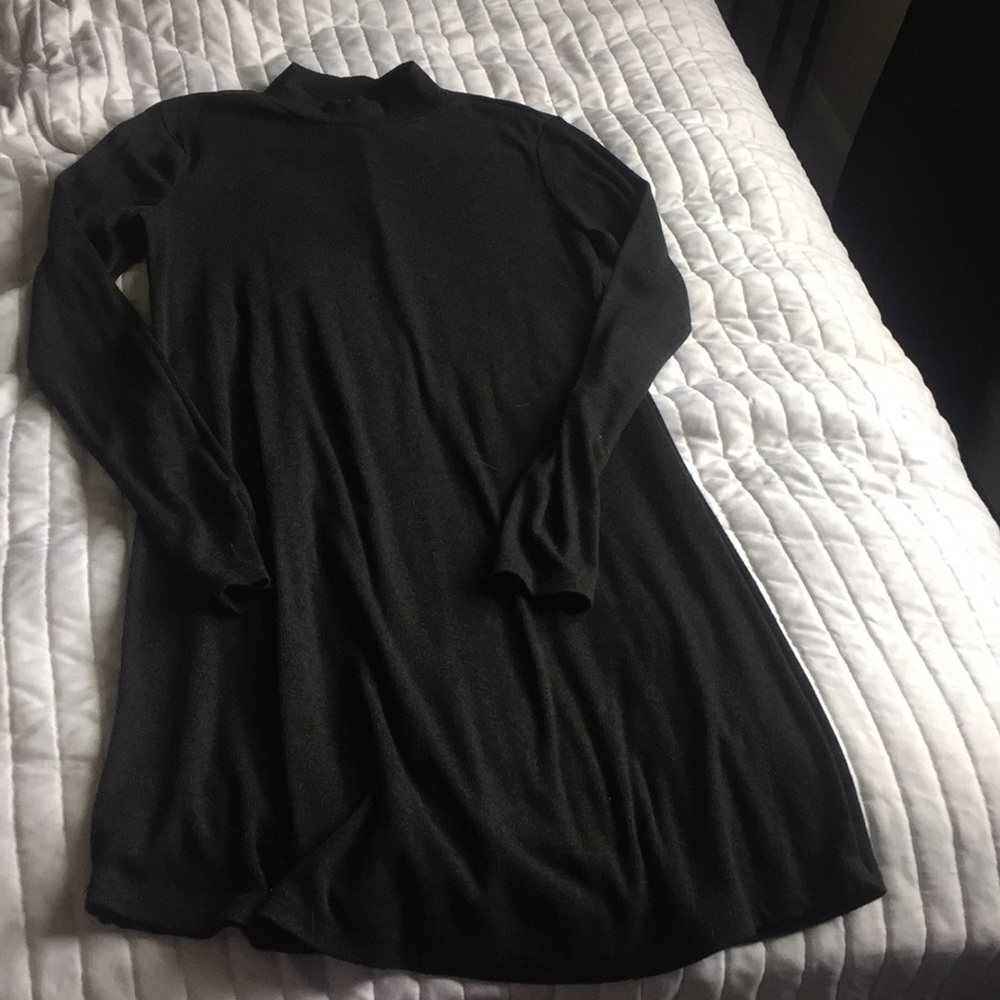 Charcoal turtle neck dress